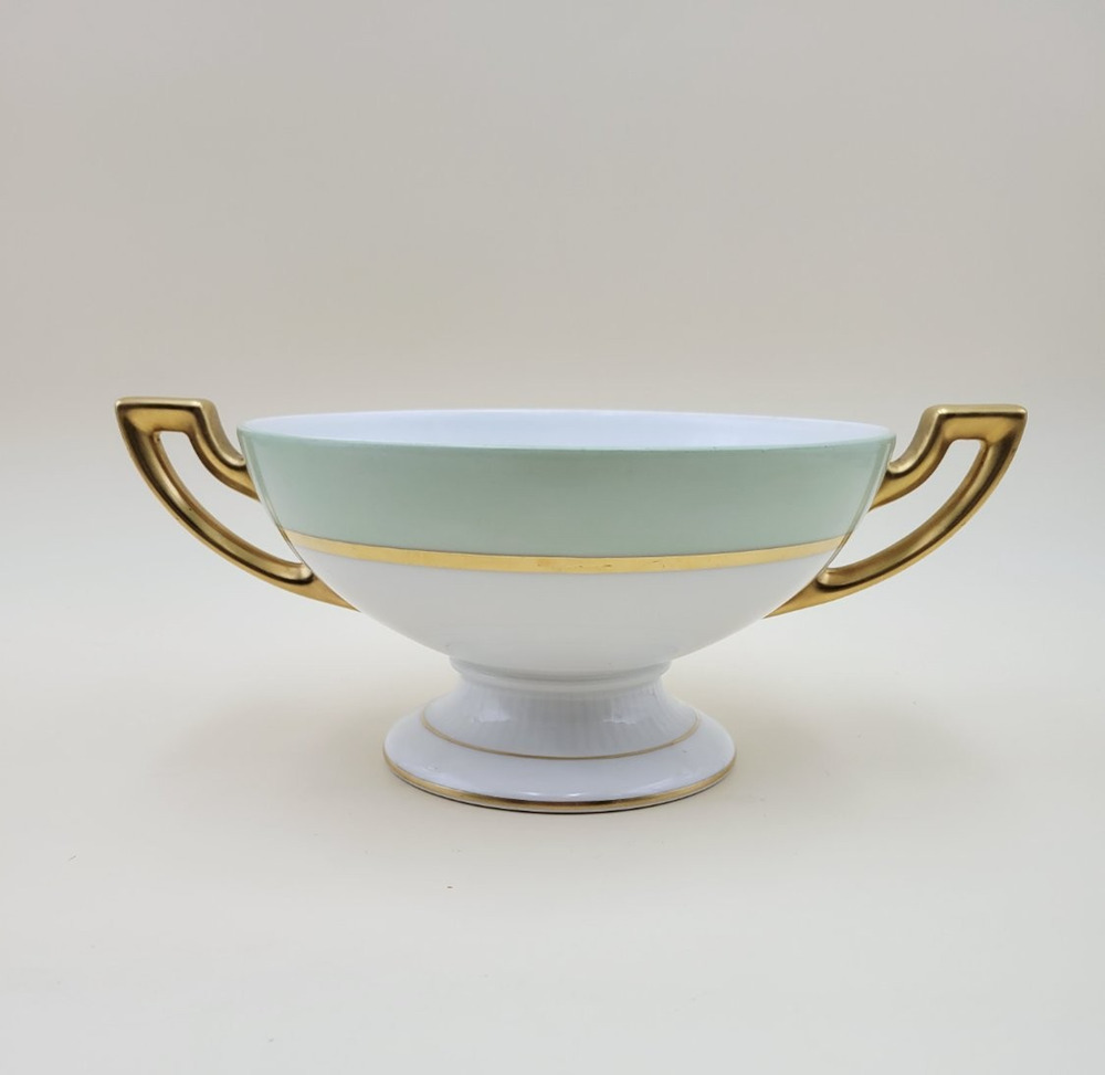 Tirschenreuth Clyde 4245 Round Vegetable Mint Green Porcelain Bavaria